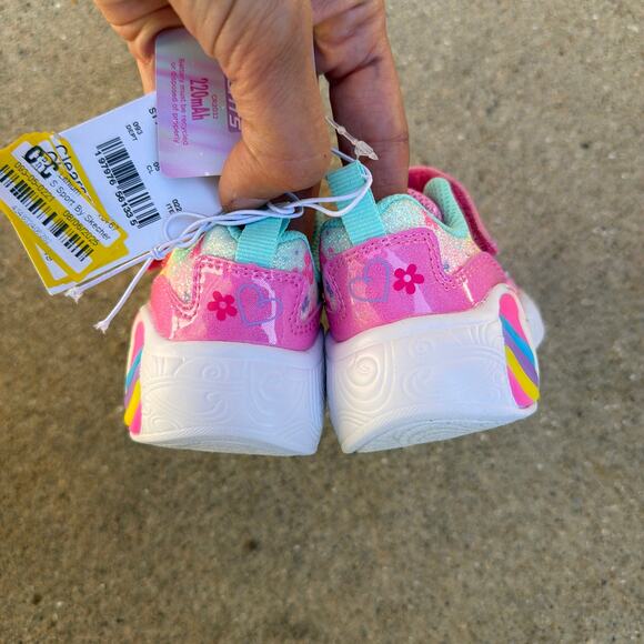 Sketchers Girls Shoes Size 5 Toddler Pink Light Up New Sneakers - Picture 7 of 7